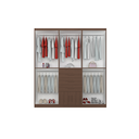 Ver imagem 3 de Guarda Roupa Casal Ludy 8 Portas 3 Gavetas Café Formimóveis