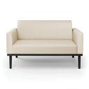 Ver imagem 4 de Sofá Namoradeira Base de Madeira Fixa Preto Marisa Corino D03 - D\'rossi Cor Bege