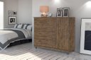 Ver imagem 1 de Cômoda Organizadora Pr 4 Gavetas e 1 Porta Cor Canela