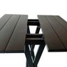 Mesa Bistrô de Madeira Eucalipto Dobrável e Reforçada: Preto - 3