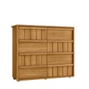 Ver imagem 3 de Cômoda para Quarto 100% MDF 136CMX117CM 8 Gavetas Ripado Tarsila Marrom
