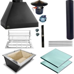 Kit Churrasqueira Gourmet Makeer Suporte Fundo 1029 G - 1