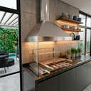 Ver imagem 2 de Kit Churrasqueira Gourmet Completa Inox Litoral 304 Makeer Grill Suporte Fundo 364 m