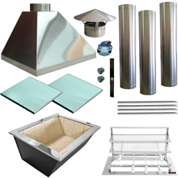 Kit Churrasqueira Gourmet Completa Inox Litoral 304 Makeer Grill Suporte Fundo 364 M - 1