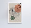 Ver imagem 1 de Quadro Abstrato Circulo e Pontos 2 - 60x40 Cm - Tecido Canvas