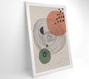 Ver imagem 2 de Quadro Abstrato Circulo e Pontos 2 - 60x40 Cm - Tecido Canvas