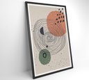 Ver imagem 3 de Quadro Abstrato Circulo e Pontos 2 - 60x40 Cm - Tecido Canvas