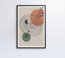 Ver mais imagens de Quadro Abstrato Circulo e Pontos 2 - 60x40 Cm - Tecido Canvas