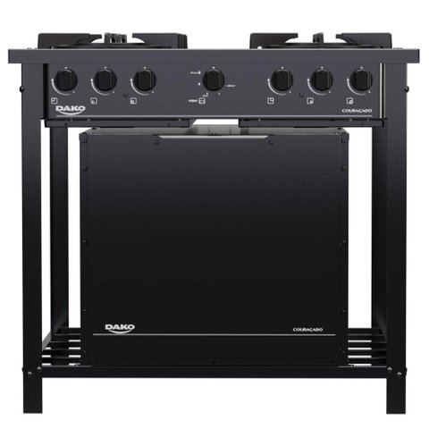 Fogão Industrial Dako 4 Bocas com Forno e Tripla Chama Couraçado