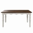 Ver imagem 2 de Mesa de Madeira Maciça com Pés Torneados Branco Envelhecido