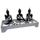 Ver imagem 1 de Terrário Bandeja Areia Altar Jardim Zen Decorativo Meditação Madeira 13cm