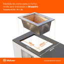 Ver mais imagens de Kit Churrasqueira Gourmet Completa Inox 430 Makeer Grill Suporte Fundo 368 m
