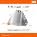 Ver imagem 5 de Kit Churrasqueira Gourmet Completa Inox 430 Makeer Grill Suporte Fundo 368 m