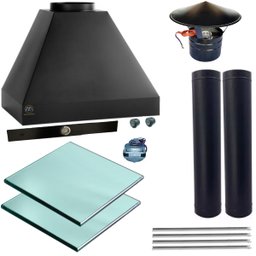 Kit Churrasqueira Gourmet Makeer Coifa Duto Aço C. 1177 P - 1