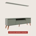 Ver imagem 4 de Rack para Tv com Prateleira 180cm Retro Mdf Verde Dallas - On Móveis