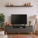 Ver imagem 1 de Rack para TV com Prateleira 180cm Retro MDF Verde Dallas - On Móveis