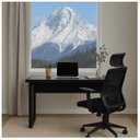 Ver imagem 7 de Mesa Escritório Pé Quadro - 1,20x0,60m - s/ Gavetas - Preto / Preto - 26001