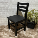 Ver imagem 2 de Kit 6 Cadeiras de Madeira Fixa com Assento Estofado Preto