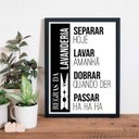 Ver imagem 2 de Quadro Regras Da Lavanderia Humor 33x24cm:Madeira preta