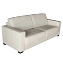 Ver imagem 1 de Sofá 3 Lugares Sala de Estar 2,05M Estocolmo Couro Off White - Gran Belo