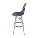 Ver imagem 3 de Banqueta Eames DSW Colmeia em Polipropileno Preta Base Madeira