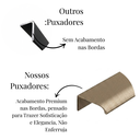 Ver imagem 4 de Kit 5 Puxador Porta Gavet Móveis Cozinha Drop Alumínio 125mm - Champanhe