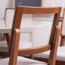 Ver imagem 5 de Conjunto de Jantar Mesa Redonda com Vidro Bennett 6 Cadeiras Saga - Natural C/ Mescla Cru