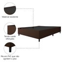 Ver imagem 5 de Cama Box Base Casal King 1,93m Suede Marsala