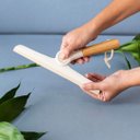 Ver imagem 2 de Kit 2 Rodos de Pia Cozinha com Cabo em Bambu Dobrável Oikos Off White