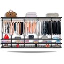 Ver imagem 1 de Guarda Roupa closet aramado sem portas CLR285 - 4,00m Smart Black