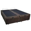 Ver imagem 2 de Cama Box Baú Queen Bipartido Suede Sereneprime Marrom 158x198x44