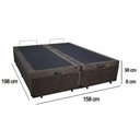Ver imagem 5 de Cama Box Baú Queen Bipartido Suede Sereneprime Marrom 158x198x44