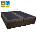 Ver imagem 6 de Cama Box Baú Queen Bipartido Suede Sereneprime Marrom 158x198x44