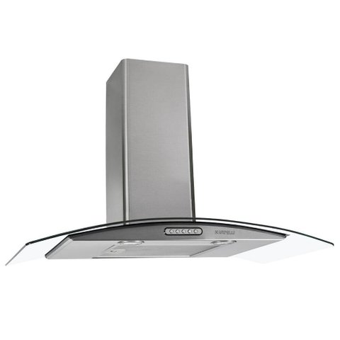 Coifa de Parede Nardelli Vidro Curvo Slim Inox - 80cm 110V