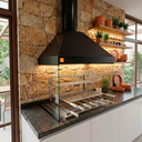 Ver imagem 2 de Kit Churrasqueira Gourmet Completa Preta Makeer Grill Suporte Fundo 360 M