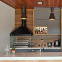 Ver imagem 6 de Kit Churrasqueira Gourmet Completa Preta Makeer Grill Suporte Fundo 360 M