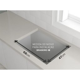 Kit Churrasqueira Gourmet Completa Preta Makeer Grill Suporte Fundo 360 M - 5