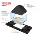 Ver imagem 3 de Kit Churrasqueira Gourmet Completa Preta Makeer Grill Suporte Fundo 360 M