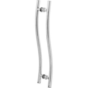 Puxador De Porta Tubular Curvo S 40cm