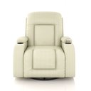 Ver imagem 7 de Cadeira Poltrona do Papai Reclinável Austin Massagem e Aquecimento Giratório Balanço Pu Bege G31 - G