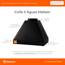 Ver imagem 4 de Kit Churrasqueira Gourmet Completa Preta Makeer Grill Suporte Fundo 354 P