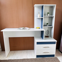 Ver imagem 2 de Escrivaninha com Estante 2 Gavetas+prateleira para Notebook/computador