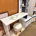 Ver imagem 3 de Escrivaninha com Estante 2 Gavetas+prateleira para Notebook/computador