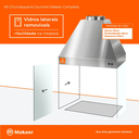 Ver imagem 7 de Kit Churrasqueira Gourmet Completa Inox Litoral 304 Makeer Grill Suporte Fundo 356 P
