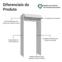 Ver imagem 3 de Porta-geladeira 103 Cm 1 Porta Basculante Branco Glamy Madesa