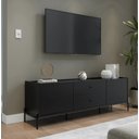 Ver imagem 1 de Rack para Tvs até 75 Polegadas 2 Portas 2 Gavetas Jasper 185cm Preto Fosco