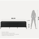 Ver imagem 4 de Rack para Tvs até 75 Polegadas 2 Portas 2 Gavetas Jasper 185cm Preto Fosco