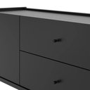 Ver imagem 6 de Rack para Tvs até 75 Polegadas 2 Portas 2 Gavetas Jasper 185cm Preto Fosco