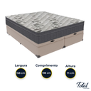 Ver imagem 3 de Cama Box Baú Bipartido Queen Bege e Colchão Airtech 100 D33 Ortobom