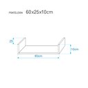 Ver imagem 3 de Kit 2 Prateleiras U 60 x 25cm Preta Suporte Invisível